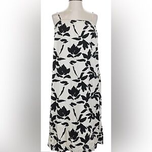 a new day Black & White Floral Maxi Slip Dress